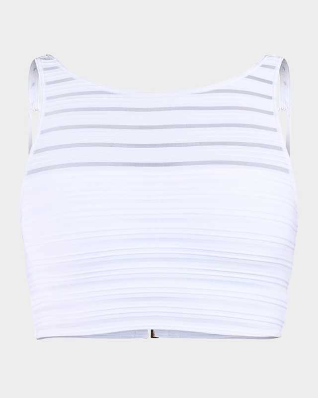 Fluid Lines High-Neck Midline Bikini Top